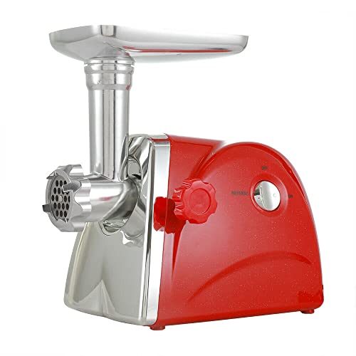 SHZICMY Elektrischer Fleischwolf Wurstmaschine Edelstahl 3-in-1Multi Fleischwolf Wurstfüller Küchenmaschine mit Stopfer, Einfüllhilfe 800W von SHZICMY