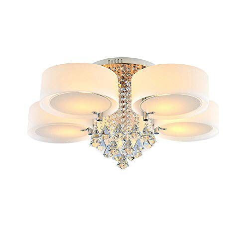 SHZICMY LED Kristall Deckenleuchte E27 Modern Deckenlampe 5 Flammig Kristall Kronleuchter für Wohnzimmer Schlafzimmer von SHZICMY