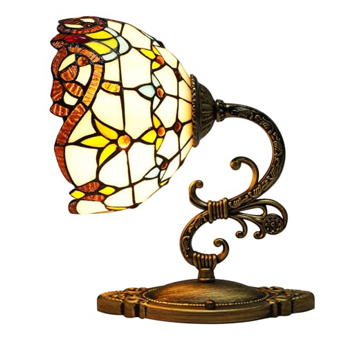 SHZICMY Viktorianisch Wandleuchte Tiffany-Stil Deko Leuchte E27 Vintage Wandlampe Lampenschirm Retro Lampen Kuppel Leuchte Wohnzimmer Schlafzimmer von SHZICMY