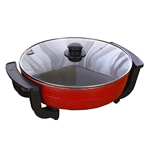 Shabu Hot Pot Feuertopf mit Trennwand und Deckel, 6L Chinesischer Shabu Shabu-Topf Hotpot Suppentopf, Haushalt Elektrisch Hot Pot 1300W 220V von SHZICMY
