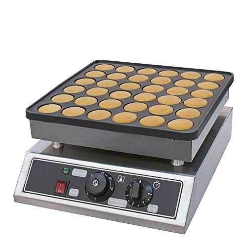 Waffeleisen,Waffeleisen mit Antihaftbeschichtung,36 Löcher Poffertjes Pfannkuchen Maschine 1000W von SHZICMY