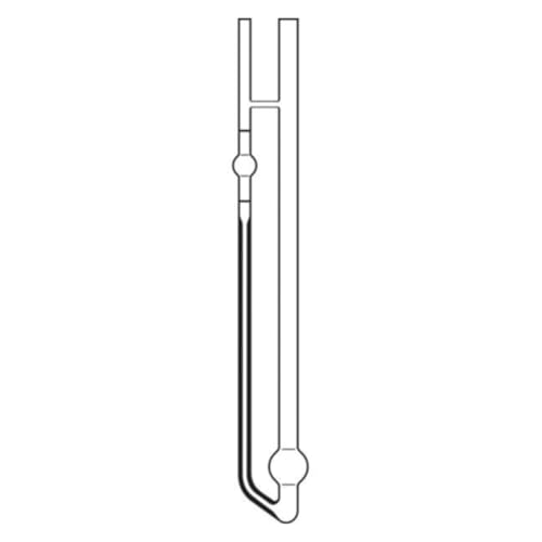SI Analytics Glas Mikro-Ostwald Viskosimeter, 51713, Kalibriert, 2ml Füllvolumen, 290mm Länge von SI Analytics
