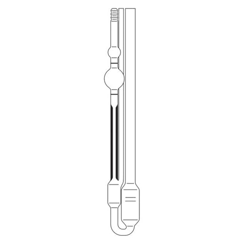 SI Analytics Glas Ubbelohde Viskosimete, 50103 DIN, Kalibriert, 15ml-20ml Füllvolumen, 290mm Länge von SI Analytics