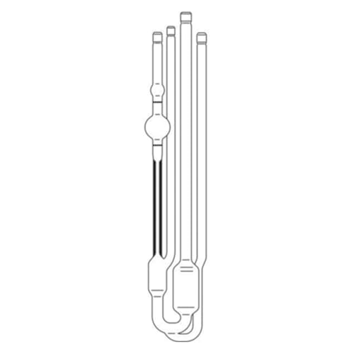 SI Analytics Glas Ubbelohde Viskosimete, 54113 DIN, Kalibriert, 18ml-22ml Füllvolumen, 290mm Länge von SI Analytics