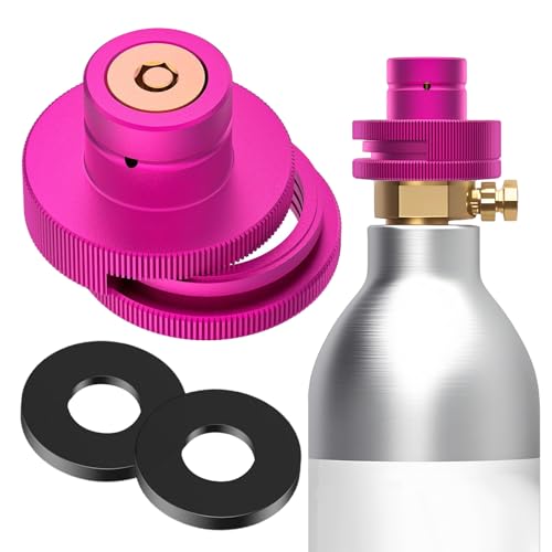 SI SEN Schnelladapter, CO2 Quick Adapter, für CO2 Soda kompatibel mit Duo/Terra/E-Terra/Art/Crystal 3.0/Gaia Sprudelwasserbereiter, Sodastream Adapter TR21-4 Trapezgewinde Zylinder 60L von SI SEN