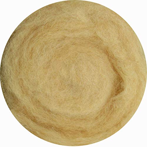 SIA COLLA-S Filzwolle 100% Wolle zum Filzen Trockenfilzen Nassfilzen - Beige Braun Pfirsich 50 g von SIA COLLA-S