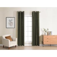 2er-Set Vorhänge aus Samtcord - B140 x H260 cm - Khaki Grün - ALIVIA 2er-Set Vorhänge aus Samtcord - B140 x H260 cm - Khaki Grün - ALIVIA von SIA