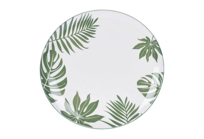 SIAKI Collection Geschirr-Set, Teller Porzellan 26,5cm mit Blätter Motiv Weiß / Grün von SIAKI Collection