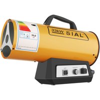 Gasheizer Gasheizgebläse Heizkanone Heißluftgebläse Bauheizer Heißluftgenerator Gas Heizgerät Heizstrahler Mechanischer Schalter/Piezo-Zündung, Gelb von SIAL