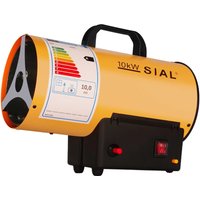 Sial - Heizkanone Gasheizgebläse Gasheizer Heißluftgebläse Bauheizer Bautrockner Heizgerät Heizstrahler Mit Überhitzungsschutz, 10kW von SIAL