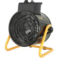 SIAL Industriell Heizlüfter 5000W - Elektrische Heizung - Heizstrahler Bauheizer - Heizgebläse Für Garagen, Werkstätten, Baustellen - D5 - Schwarz von SIAL