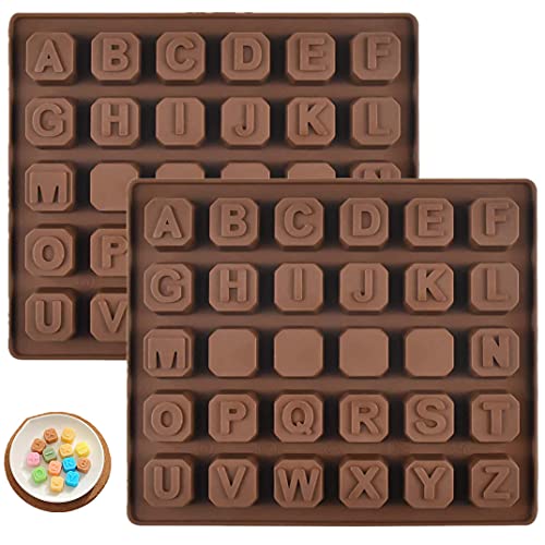 2 Stück 26 Buchstaben Antihaft-Silikon Muffinform Alphabet und Zahlenform DIY Backform Kekse Süßigkeiten Gelee Seife Silikon Fondant Form für die Herstellung von Schokoladenkeksen 2 Stück 26 Buchstaben Antihaft-Silikon Muffinform Alphabet und Zahlenform DIY Backform Kekse Süßigkeiten Gelee Seife Silikon Fondant Form für die Herstellung von Schokoladenkeksen von SIAOBIULYG
