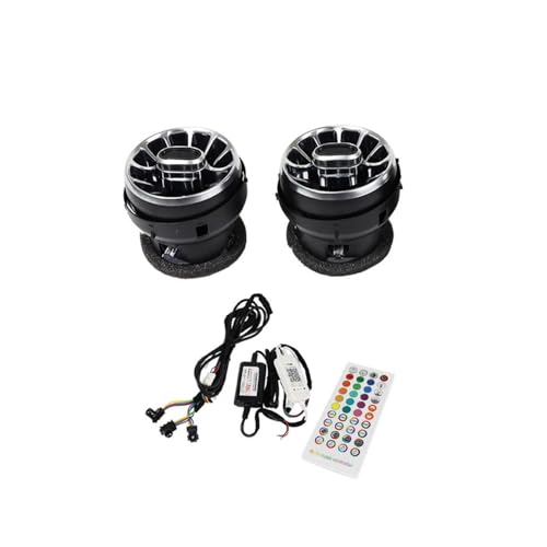 SIAQWYENZ Auto LED Dashboard Klimaanlage Turbine Air Outlet Vents Umgebungs Licht for Ford Mustang 2015-2021 Lüftungskanal für Armaturenbrett(2PCS) von SIAQWYENZ