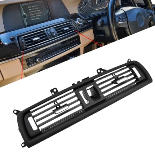 SIAQWYENZ For BMW 5 Series F10 F11 F18 64229166885 Front Konsole Dash Klimaanlage Verchromte AC Vent Komplette Montage Lüftungskanal für Armaturenbrett(Without chrome) von SIAQWYENZ