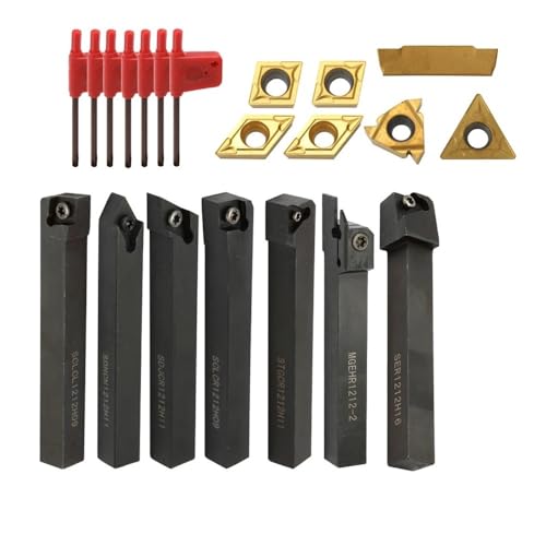 SIAQWYENZ Nutwerkzeughalter 10 mm 12 mm 16 mm Vollhartmetall-Einsatzhalter Bohrstangenschaft Drehwerkzeug Holzdrehwerkzeug Holz DIY Werkzeughalter(12mm) von SIAQWYENZ
