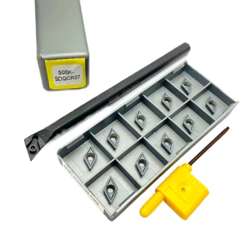 SIAQWYENZ SDQCR SDQCR07 S10K S12M S16Q Interne Kühlung Drehen Werkzeug Wolfram Stahl Schraube Bohren Bar DCMT070204 Hartmetall Klingen Drehmaschine Werkzeug Werkzeughalter(S08K and IC908) von SIAQWYENZ