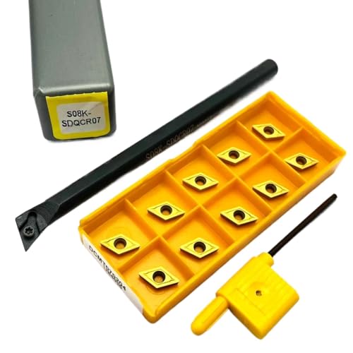 SIAQWYENZ SDQCR SDQCR07 S10K S12M S16Q Interne Kühlung Drehen Werkzeug Wolfram Stahl Schraube Bohren Bar DCMT070204 Hartmetall Klingen Drehmaschine Werkzeug Werkzeughalter(S08K and UE6020) von SIAQWYENZ