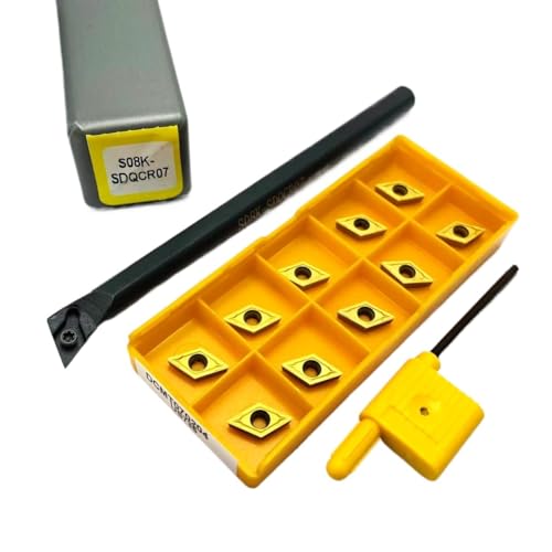SIAQWYENZ SDQCR SDQCR07 S10K S12M S16Q Interne Kühlung Drehen Werkzeug Wolfram Stahl Schraube Bohren Bar DCMT070204 Hartmetall Klingen Drehmaschine Werkzeug Werkzeughalter(S08K and US735) von SIAQWYENZ