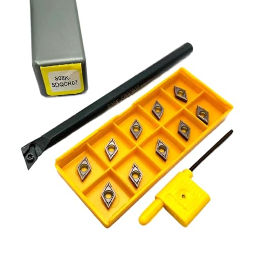 SIAQWYENZ SDQCR SDQCR07 S10K S12M S16Q Interne Kühlung Drehen Werkzeug Wolfram Stahl Schraube Bohren Bar DCMT070204 Hartmetall Klingen Drehmaschine Werkzeug Werkzeughalter(S08K and VP15TF) von SIAQWYENZ