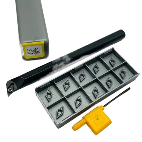 SIAQWYENZ SDQCR SDQCR07 S10K S12M S16Q Interne Kühlung Drehen Werkzeug Wolfram Stahl Schraube Bohren Bar DCMT070204 Hartmetall Klingen Drehmaschine Werkzeug Werkzeughalter(S12M and IC907) von SIAQWYENZ