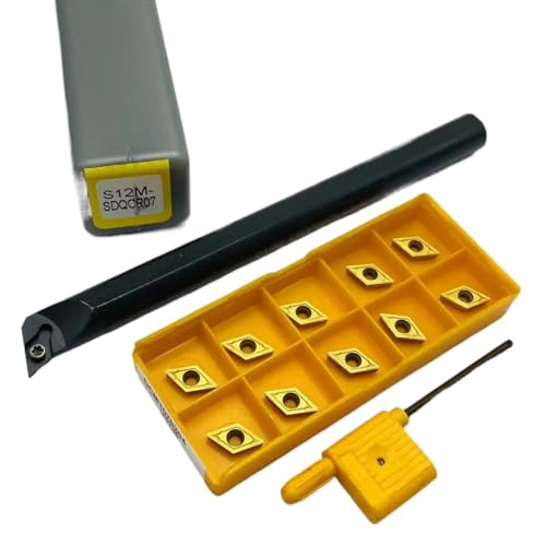 SIAQWYENZ SDQCR SDQCR07 S10K S12M S16Q Interne Kühlung Drehen Werkzeug Wolfram Stahl Schraube Bohren Bar DCMT070204 Hartmetall Klingen Drehmaschine Werkzeug Werkzeughalter(S12M and US735) von SIAQWYENZ