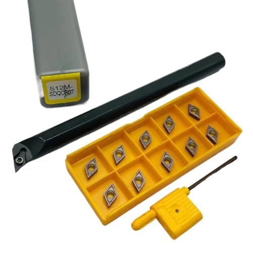 SIAQWYENZ SDQCR SDQCR07 S10K S12M S16Q Interne Kühlung Drehen Werkzeug Wolfram Stahl Schraube Bohren Bar DCMT070204 Hartmetall Klingen Drehmaschine Werkzeug Werkzeughalter(S12M and VP15TF) von SIAQWYENZ