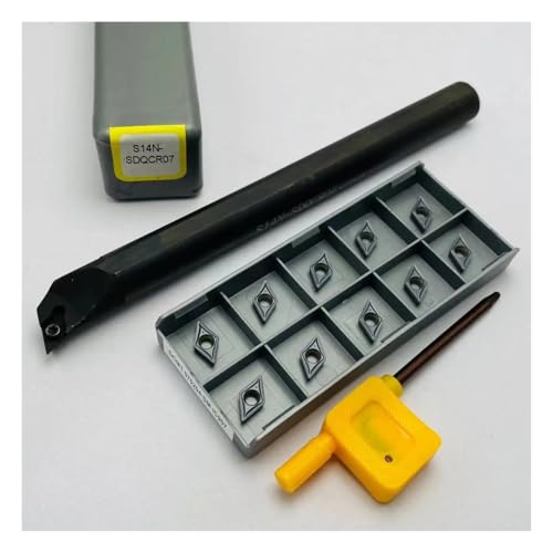 SIAQWYENZ SDQCR SDQCR07 S10K S12M S16Q Interne Kühlung Drehen Werkzeug Wolfram Stahl Schraube Bohren Bar DCMT070204 Hartmetall Klingen Drehmaschine Werkzeug Werkzeughalter(S14N and IC907) von SIAQWYENZ