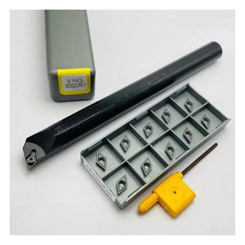 SIAQWYENZ SDQCR SDQCR07 S10K S12M S16Q Interne Kühlung Drehen Werkzeug Wolfram Stahl Schraube Bohren Bar DCMT070204 Hartmetall Klingen Drehmaschine Werkzeug Werkzeughalter(S16Q and IC907) von SIAQWYENZ