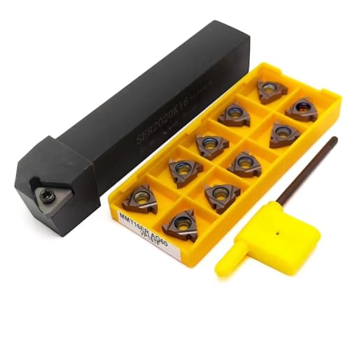 SIAQWYENZ SER2020K16 Externe Gewinde Drehen Werkzeug Halter CNC Drehmaschine Maschine Cutter MMT16ER AG60 AG60-S VP15TF UE6020 US735 Hartmetall Einsätze Werkzeughalter(2020 and AG60 VP15) von SIAQWYENZ
