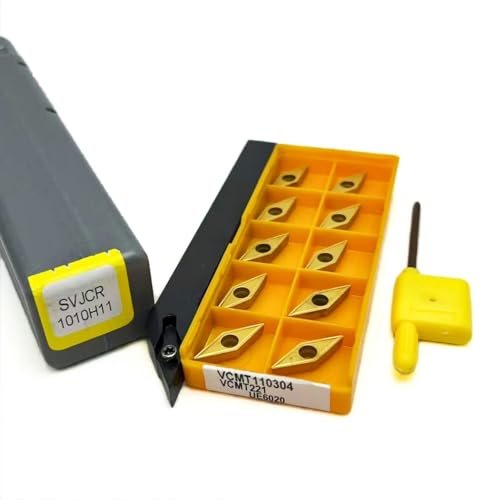 SIAQWYENZ VCMT110304 for 1 stück Hohe Qualität SVJCR1010H11 SVJCR1212H11 SVJCR CNC Drehmaschine Metall Cutter Werkzeug Externe Drehen Werkzeug Halter VCMT Werkzeughalter(SVJCR10H11 and UE60) von SIAQWYENZ