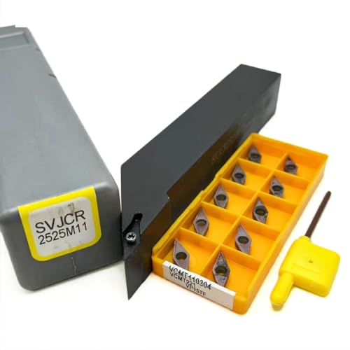 SIAQWYENZ VCMT110304 for 1 stück Hohe Qualität SVJCR1010H11 SVJCR1212H11 SVJCR CNC Drehmaschine Metall Cutter Werkzeug Externe Drehen Werkzeug Halter VCMT Werkzeughalter(SVJCR25M11 and VP15) von SIAQWYENZ