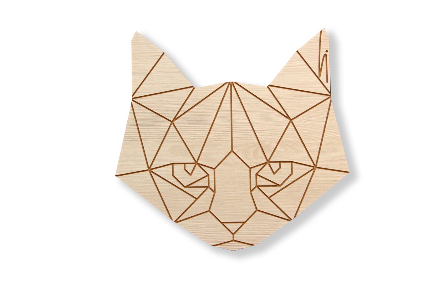 SIBAL Design.Home Wanddekoobjekt Tierkopf Katze" Pinie Polar im Polygonal Stil (30cm), incl. Original Echtheitszeritifkat" von SIBAL Design.Home