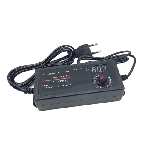 1 Stück einstellbarer AC zu DC 3V-12V 3V-24V 9V-24V Spannungsadapter mit Anzeige Spannungsadapter Stabilisierter Netzadapter 3 12 24 V(3V-12V 5A,EU) von SIBBLE