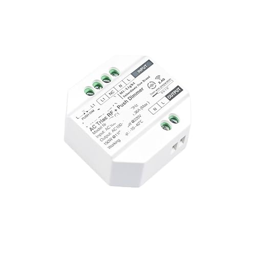 Heißer K1 110V-220Vac Zwei-Wege-Thyristor + Knopfdimmer Wireless Push Dimmen K1 Drehschalter Panel Remote Punch-Installation(Tri-C Receiver) von SIBBLE