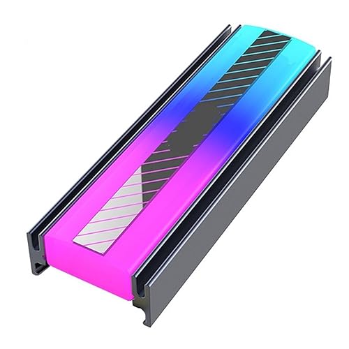 SIBBLE 2 Stück M.2 Kühlkörper Passiver Kühlkörper 5V 3Pin ARGB 2280 SSD Kühlkörper Wärmeleitpad von SIBBLE