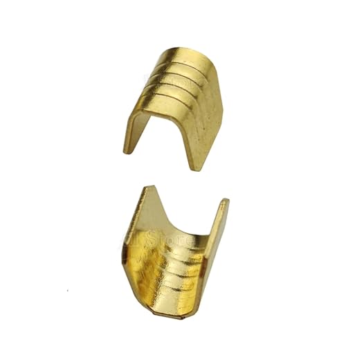 SIBBLE 400 Stück DJ454 DJ453 U-förmiger Kupferdraht-Crimpanschluss Kaltpressverbinder Lug Stoßdrahtverbinder (Color : DJ454C Gold) von SIBBLE