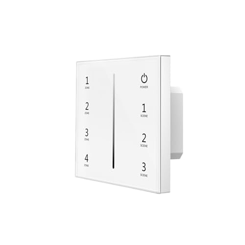 T18-1 0–10 V Signal-Dimmpanel 0–10 V Glas-Touchpanel-Dimmer 1–4 Kanäle 4 Zonensteuerung AC85–265 V(0-10V White Panel) von SIBBLE