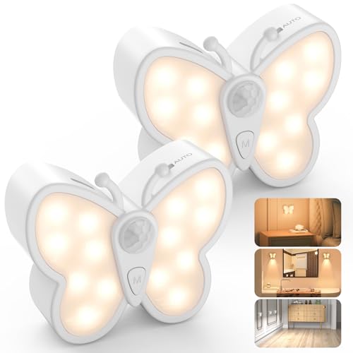 SIBI LIGHTING Nachtlicht mit Bewegungssensor, 2 Stück LED Nachtlampe Dimmbar mit 3 Farbmodi, USB Aufladbar Stilllicht Indirekte Beleuchtung für Kinderzimmer, Flur, Treppe, Schlafzimmer, Bad von SIBI LIGHTING
