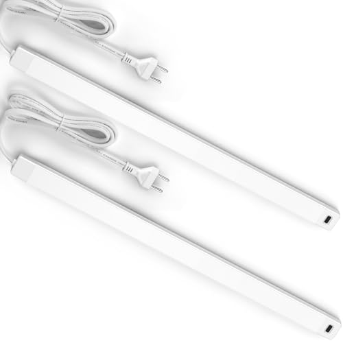 SIBI LIGHTING Unterbauleuchte Led 60cm, 2 Stück Dimmbar Unterschrank Beleuchtung mit Berührungsloser Sensor, Küchenlicht Led Leiste für Küchenschränke, Spüle, Gasherd, 560lm, 4000K von SIBI LIGHTING