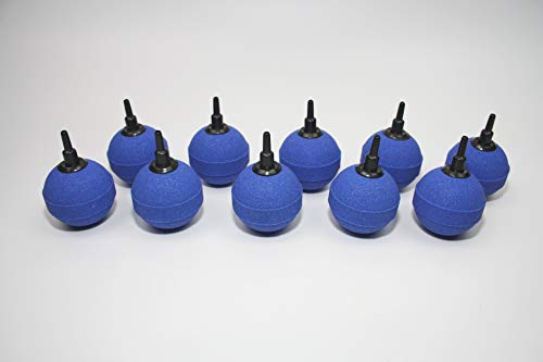 10 Belüftersteine, kugelförmig, Durchmesser 50 mm, Farbe: blau von SIBO