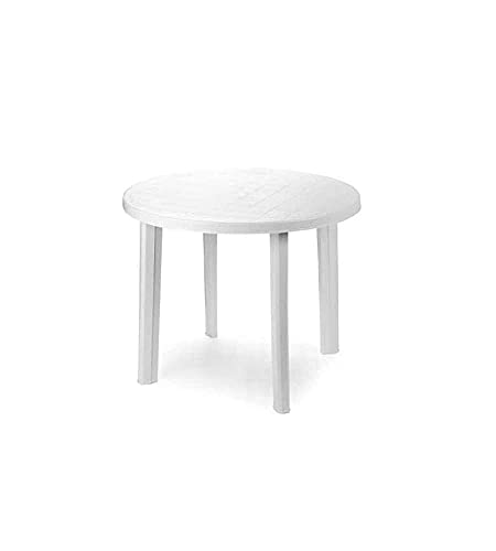 Sibrand Evergreen Tisch Kunstharz Rund Weiß Möbel Outdoor Garten eg56329 von SIBrand