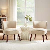 Set mit 2 JOFI-Cocktailsesseln aus beigem Stoff Set mit 2 JOFI-Cocktailsesseln aus beigem Stoff von SICAAN