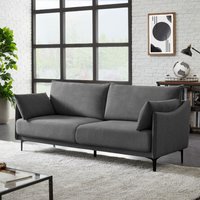 Sicaan - Industrielles 3-Sitzer-Sofa sasha aus dunkelgrauem Stoff von SICAAN