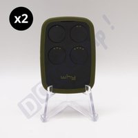 Why Evo noa - 2er-Set 4-Tasten-Fernbedienung Deep Green Multi-Frequenz und Universal für Automatisierungen - 280-868 MHz - Fixed Code und Rolling von SICE