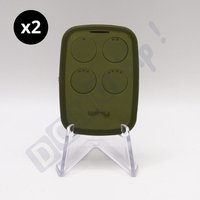 Why Evo noa - 2er-Set 4-Tasten-Fernbedienung Olivgrün Multi-Frequenz und Universal für Automatisierungen - 280-868 MHz - Fixed Code und Rolling Code von SICE