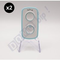 Why Evo noa Mini - 2er-Set 4-Tasten-Fernbedienung Pure Emerald Multi-Frequenz und Universal für Automatisierungen - 280-868 MHz - Fixed Code und von SICE
