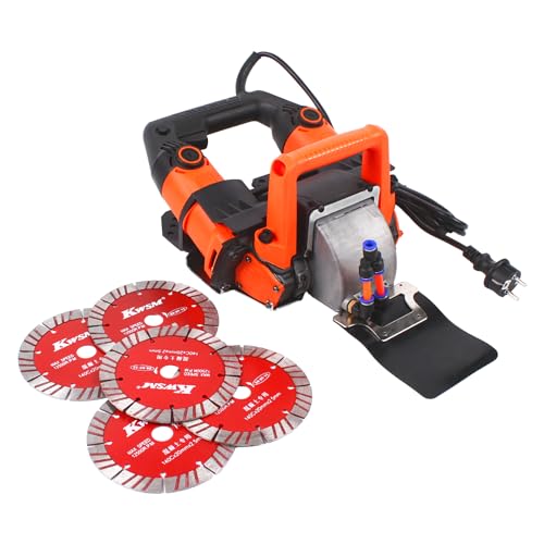 SICHENSH 5200W Elektrische SchlitzfräSe, Elektrische Mauernutfräse, Profi Schlitzmaschine Mit Laserführung, MauernutfräSe Maschine, SchlitzfräSe MauernutfräSe, Elektrische Wandfräse, 10500r/min von SICHENSH