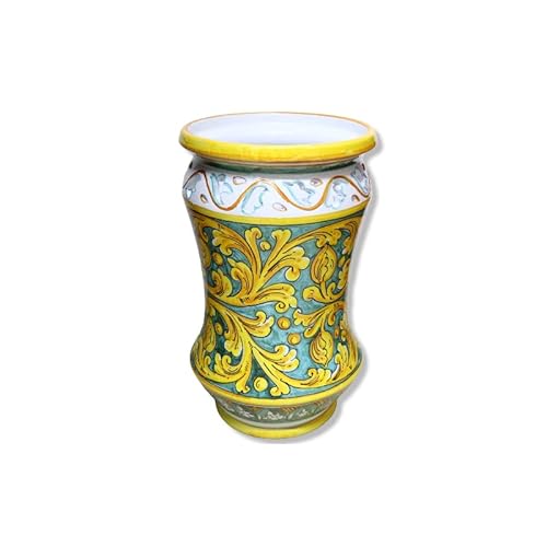 SICILIA BEDDA CAPACI Albarello-Schirmständer aus perforierter Caltagirone-Keramik, Barockdekor, ca. H 50 cm. Mod GR von SICILIA BEDDA CAPACI