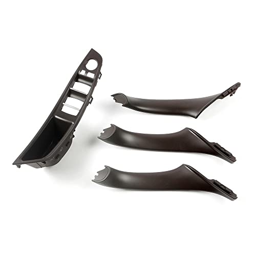 Grau Beige Schwarz Für B&MW 5er F10 F11 Linkslenker LHD Autoinnenraum Innentürgriff Panel Pull Trim Cover AutTürgriff Innentürverkleidung (Farbe : Dark brown1) von SICOTTON