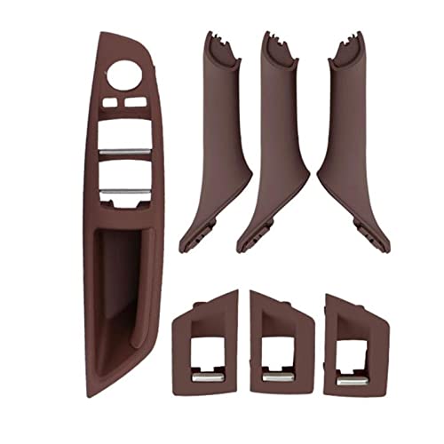 LHD Left Drive 7Pcs Autoinnentürgriffplatte Dekorative Abdeckung Für B&MW 5er F10 F18 2010-2016 AutTürgriff Innentürverkleidung (Farbe : Red Brown) von SICOTTON